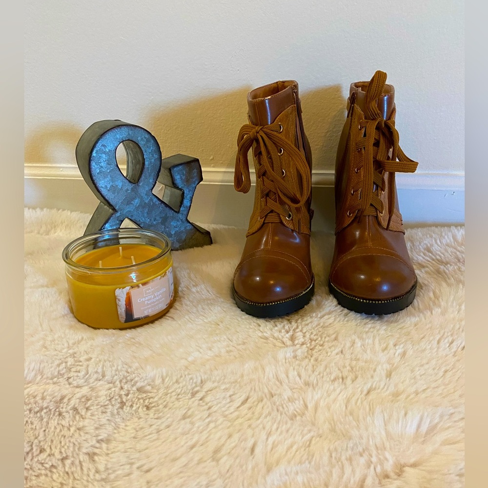 Brown Heel Ankle Boots